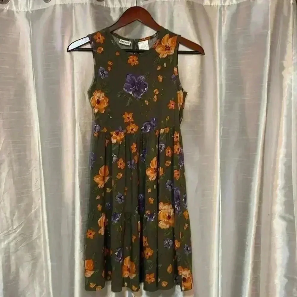 Darling Blueberi Boulevard Girl’s XL Floral Sleeveless Dress